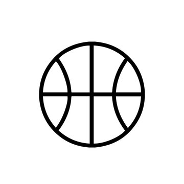 basketball ball icon. raster illustration