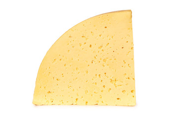piece of cheese isolated on a white background