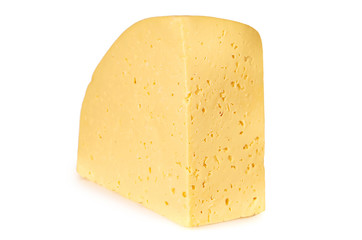 piece of cheese isolated on a white background