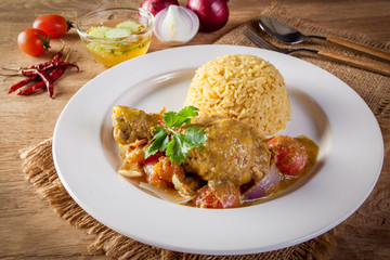 Spicy Chicken Curry and rice