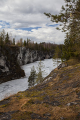 Fototapeta na wymiar Spring Karelian forest