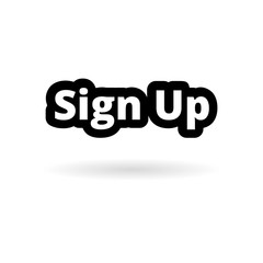 Sign up sign, Sign up icon