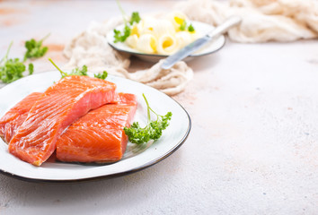 salmon fish and butter