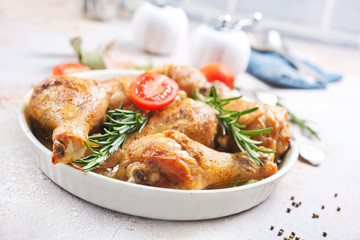 Fototapeta premium baked chicken legs