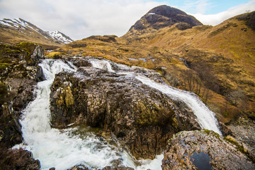 Glencoe Waterfall Poster - a scene from the magnificent Scottish Glen