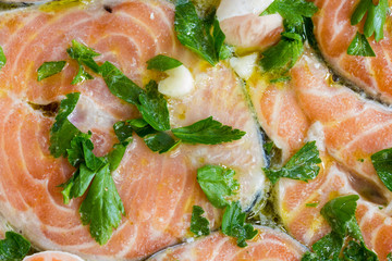 Cook the salmon in the oven