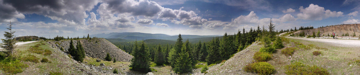 Panorama Góry Izerskie Kopalnia Kwarcu na Karkonosze