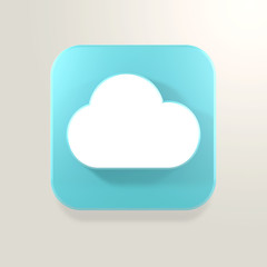 Cloud computing, data communication, 3d icon objects