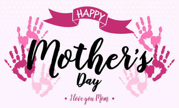 Happy Mother's Day greeting card or background. vector illustration.