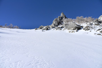 Fototapeta na wymiar 冬の鳳凰三山