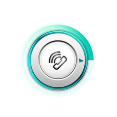 Phone button, call support idea, vector illustration