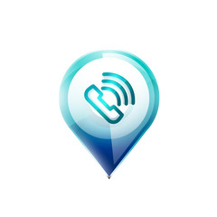 Phone button, call support idea, vector illustration