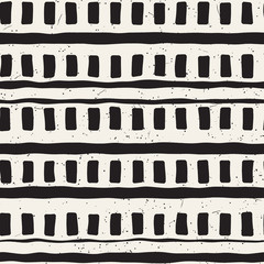 Hand drawn seamless repeating pattern with lines tiling. Grungy freehand background texture.