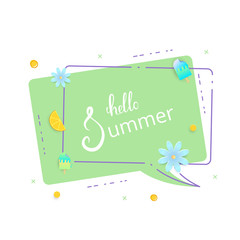 Hello Summer card. Vector illustration.