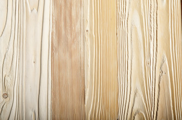 Weathered pine wood planks background with grained surface. Place for text
