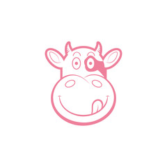 Head cow vector design
