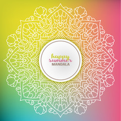 Vector round abstract circle. Mandala style.