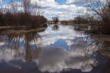 spring floods in the central part of Russia