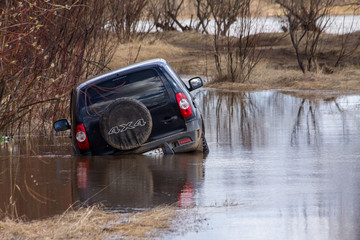 spring floods in the central part of Russia