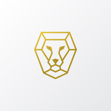 Lion Head Logo Simple Minimalist Monoline Lineart