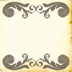 Vector baroque of vintage elements for design. 