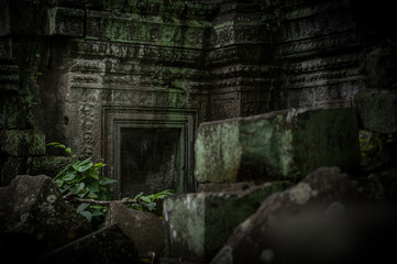 Kambodscha, Geheimnisvoller alter Platz der Tempelanlage von Angkor Wat