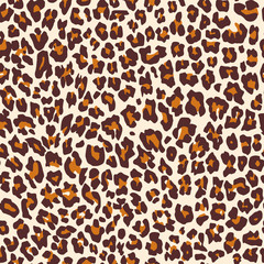 Print leopard pattern texture repeating seamless orange black