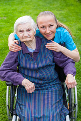 Spending time outdoor with caregiver