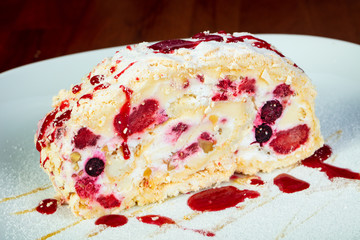 Sweet strawberry cake