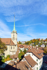 Bridge over Aare and Nydegg Church , Bern, Switzerland