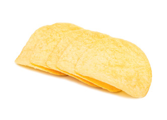 Stack of potato chips