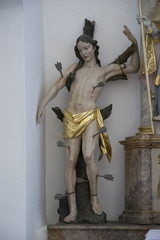 Obraz premium Detail shot of an old Catholic church near Bad Aibling in Bavaria