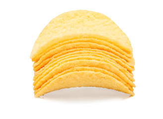 Stack of potato chips