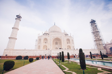 View of the Taj Mahal, Agra, Uttar Pradesh, India