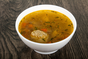 Soup with meatballs