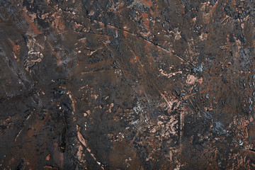 old metal background or texture. Abstract Grunge Decorative Dark Blue, Brown stucco Wall Background. Gloomy Rough Smear Texture. Web Banner or Wallpaper With Copy Space For Design.