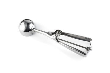 spoon for ice cream isolated on white background