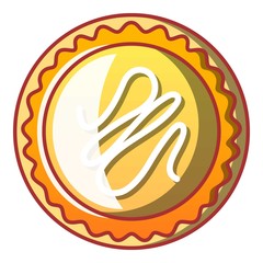 Gustards bakery icon. Cartoon of gustards bakery vector icon for web design isolated on white background