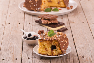Chocolate hazelnut cake. 