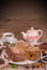 Chocolate hazelnut cake. 