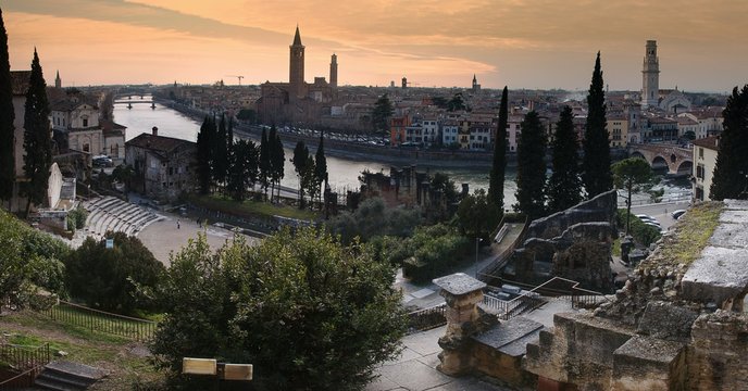 Verona Skyline at Evening