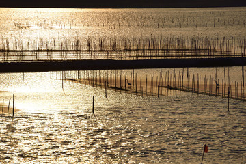 松川浦の夕焼け