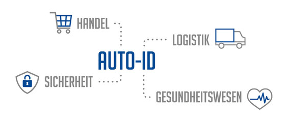 Auto-ID Infografik Bereiche Blau