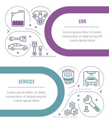 Website Banner and Landing Page of Car Service.