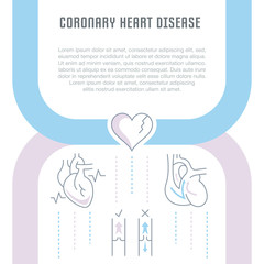 Website Banner and Landing Page of Coronary Heart Disease.