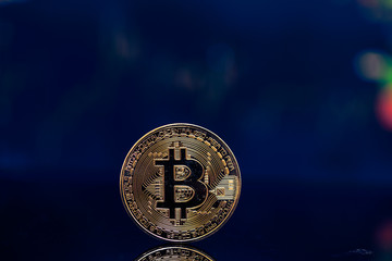 Business virtual Bitcoin coin currency finance money