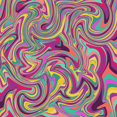  Colorful marble or ink pattern. Wavy stripes colorful bright painted vector background. Abstract fashion texture. Graphic style for wallpaper, wrapping, fabric, background, apparel, print, banner