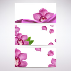Banners with Orchid Flowers