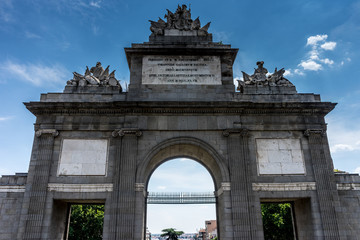 Fototapeta na wymiar Gate of Toledo in Madrid, Spain