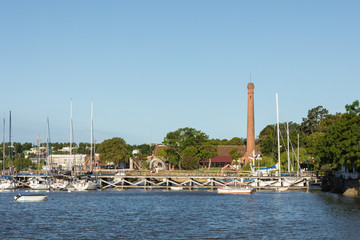 Fototapeta na wymiar Pier at Marina - Colonia del Sacramento, Uruguay